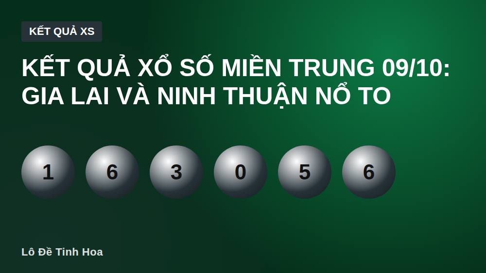 Kết quả xổ số miền Trung 09/10: Gia Lai và Ninh Thuận nổ to